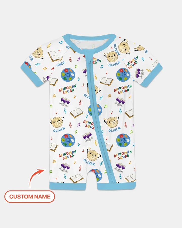 Custom Name Passover Afikoman Squad Bamboo Shorty Zippy