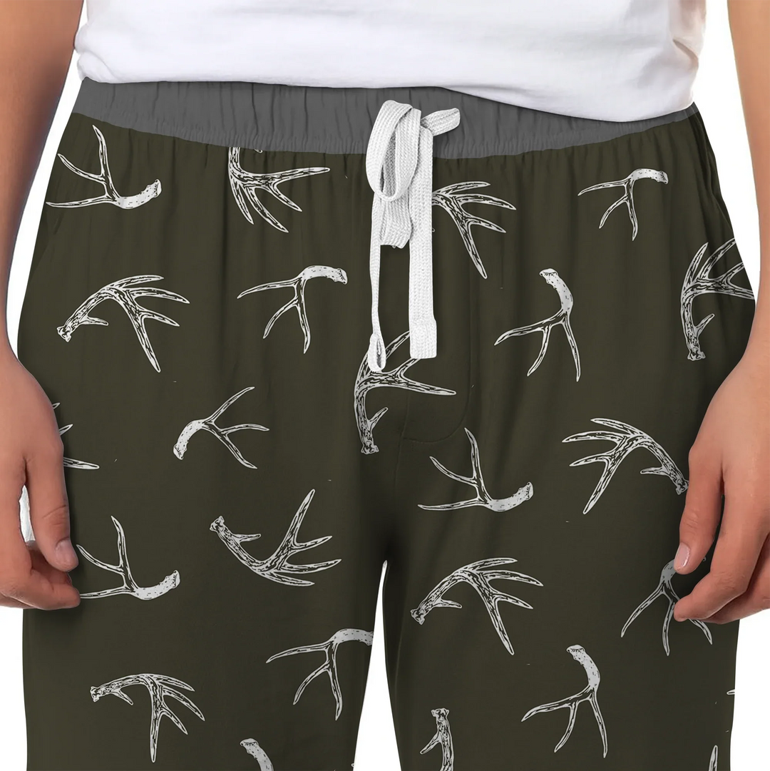 Antlers Minimalism Bamboo Men's Pajama Set