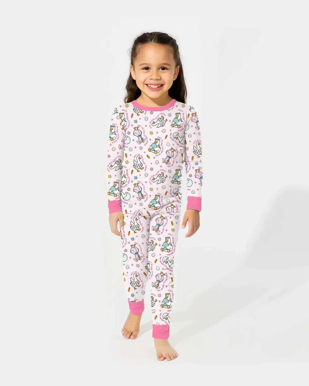 Easter Silly Goose Bamboo Two Piece Long Sleeve Pajama Set