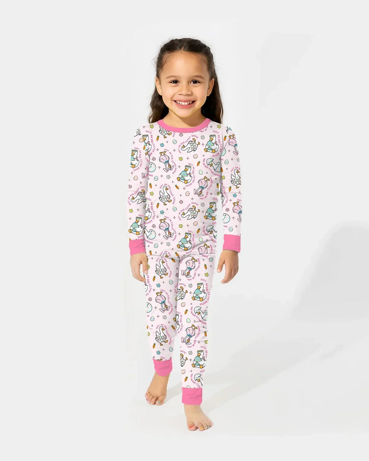 Easter Silly Goose Bamboo Two Piece Long Sleeve Pajama Set
