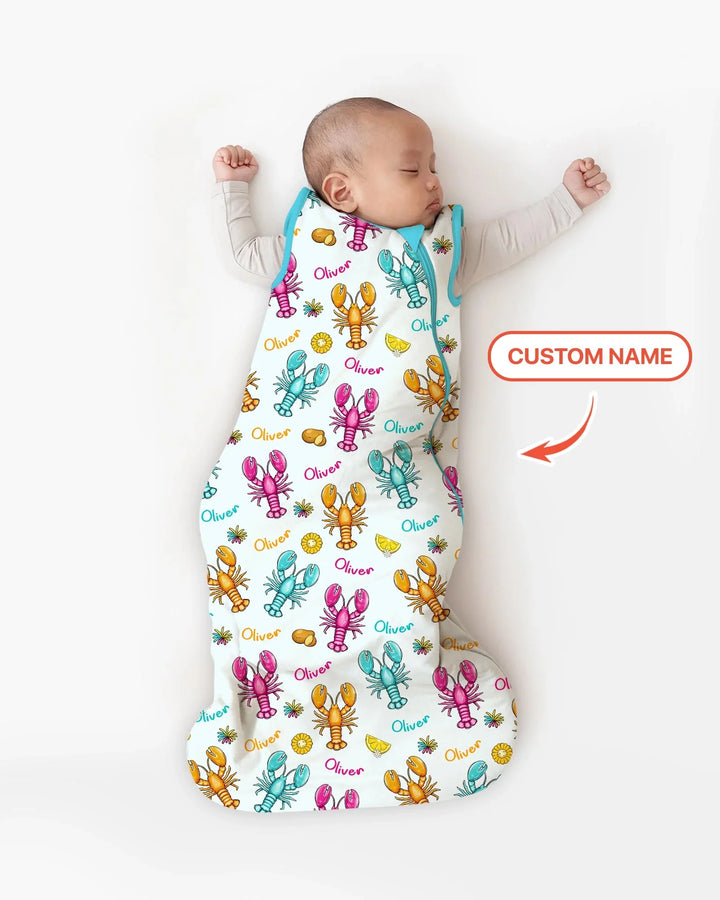 Custom Name Crawfish Crew Bamboo Sleep Bag