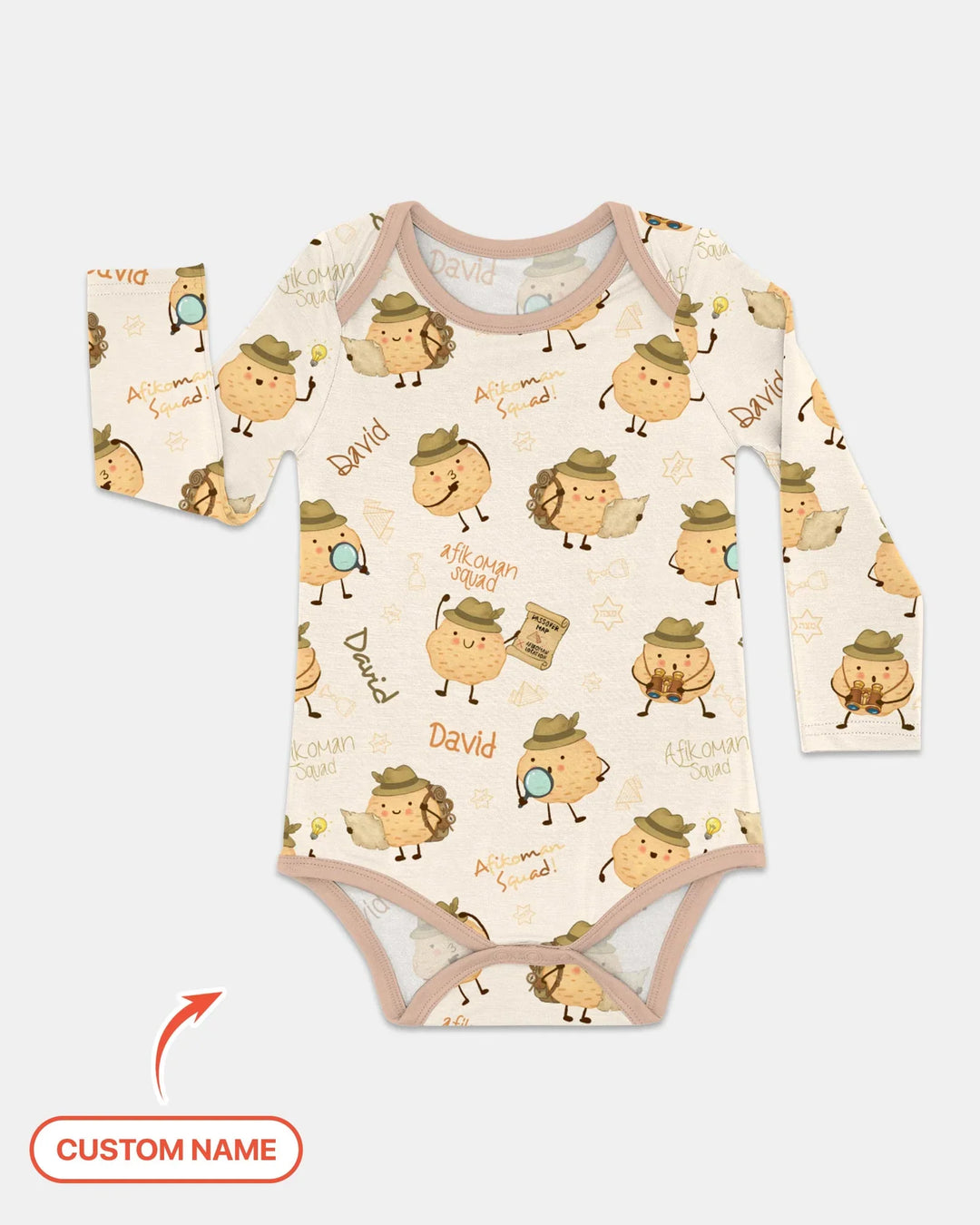 Custom Name Passover Afikoman Bamboo Bodysuit