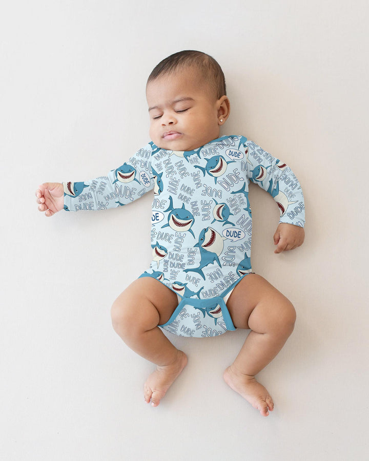 Dude Shark Bamboo Bodysuit