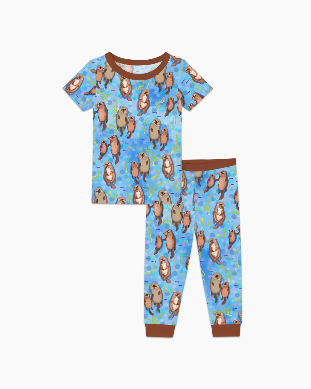 Otterly Together Bamboo Two Piece Short Sleeve Pajama Set
