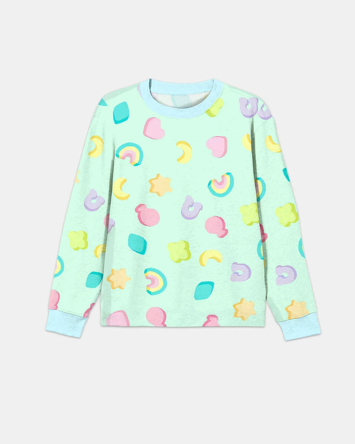 Pastel Lucky Charms Scatter Bamboo Men's Pajama Set