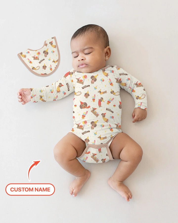 Dachshund Birthday Bamboo Bodysuit