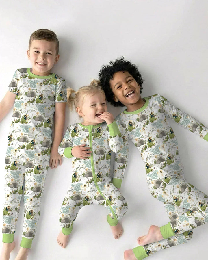 Matthew 28:1–8 He Is Risen Bamboo Two Piece Short Sleeve Pajama Set