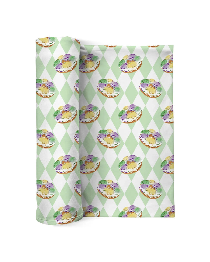 Mardi Gras Donut Bamboo Swaddle Blanket