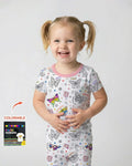Colorable God Says I Am Butterfly Bamboo Two Piece Short Sleeve Pajama Set