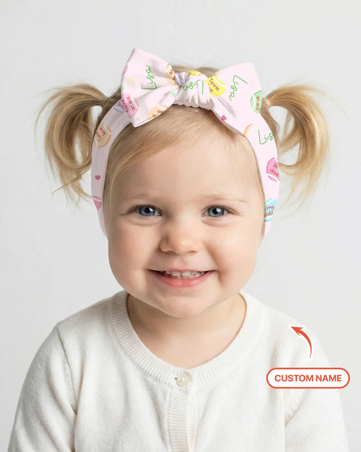 Custom Name Tennis Candy Hearts Headband