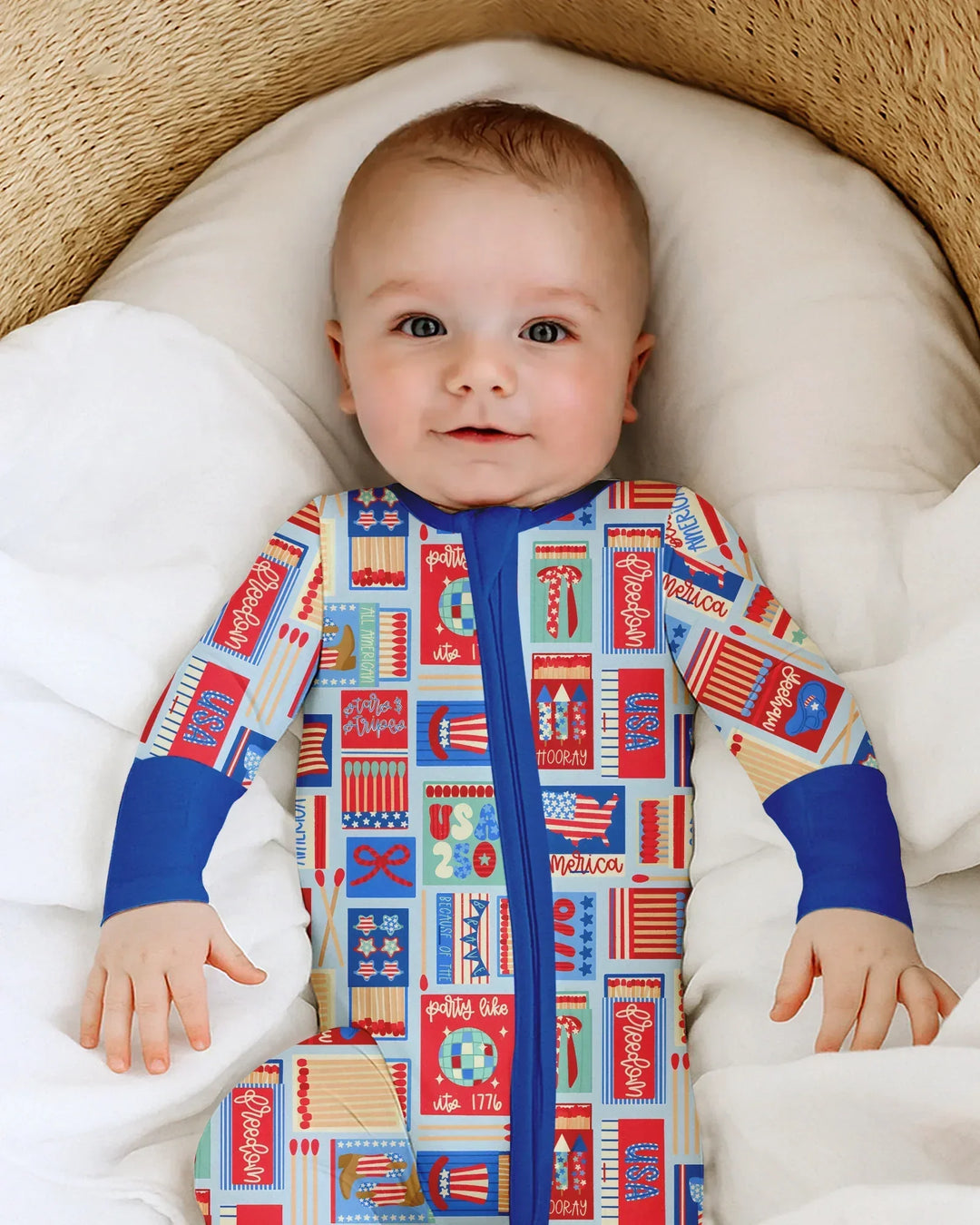 Patriotic Matchbox Family Matching Bamboo Convertible Zippy