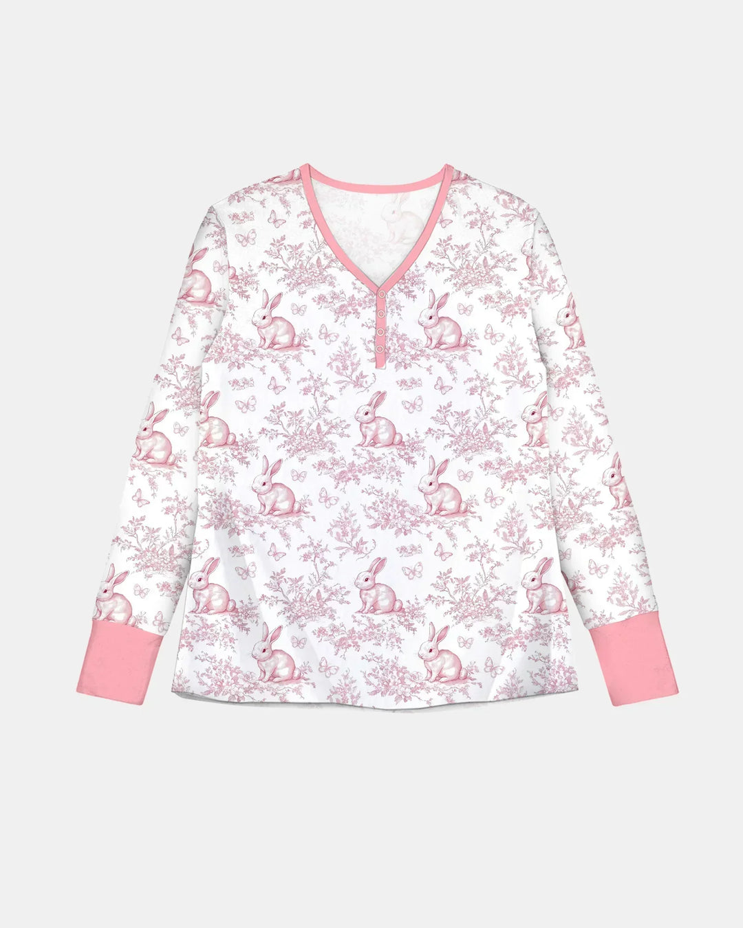Easter Chinoiserie Toile de Jouy Bamboo Women Pajama Set