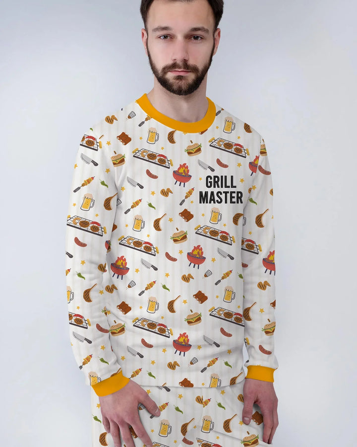 Embroidered Grill Dad Bamboo Men's Pajama Set