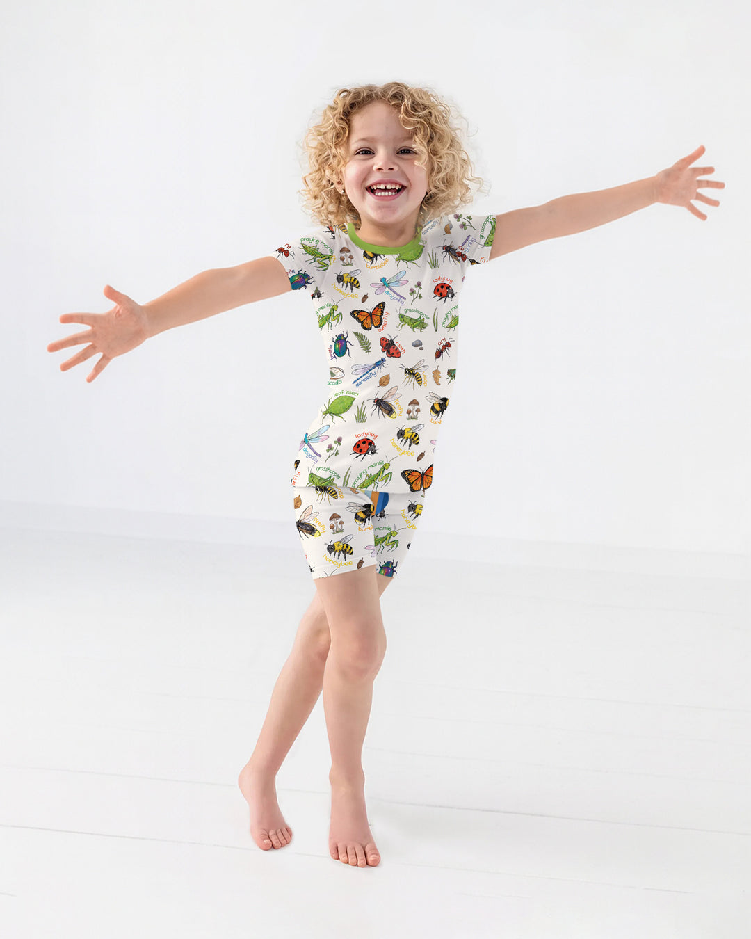 Template Bamboo Two Piece Short Sleeve Shorts Pyjamas Set