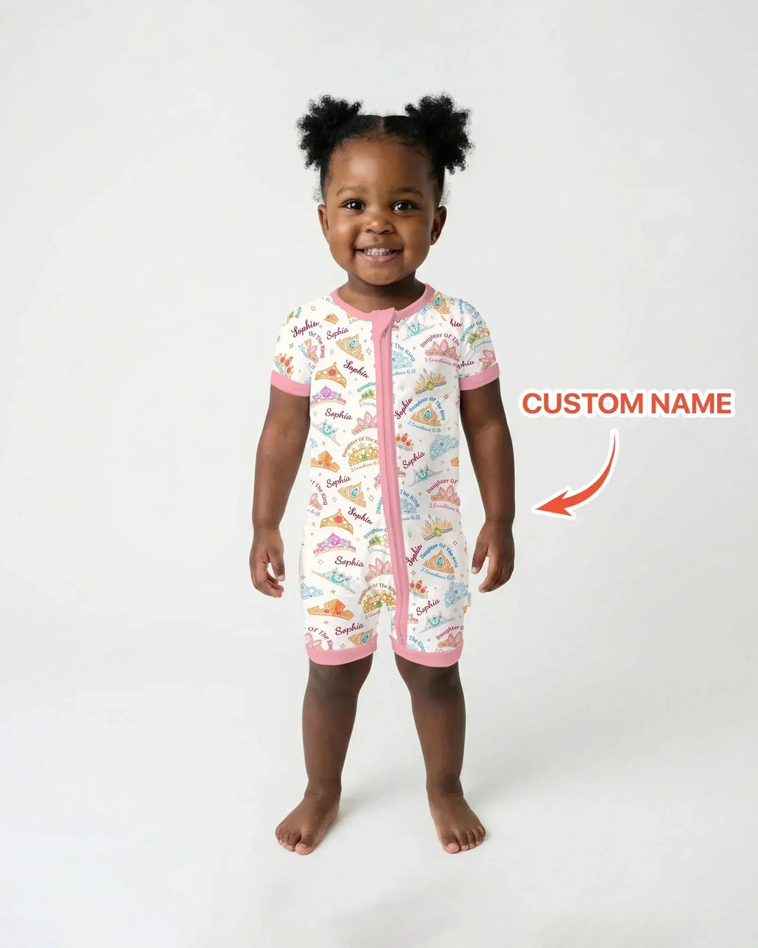 Daughter Of The King Custom Name Bamboo Shorty Zippy