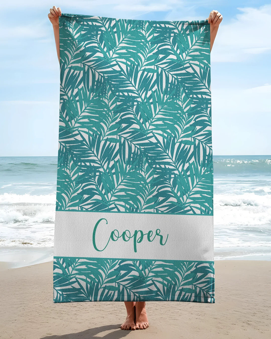 Custom Photo Print Dog Bamboo Beach Towel