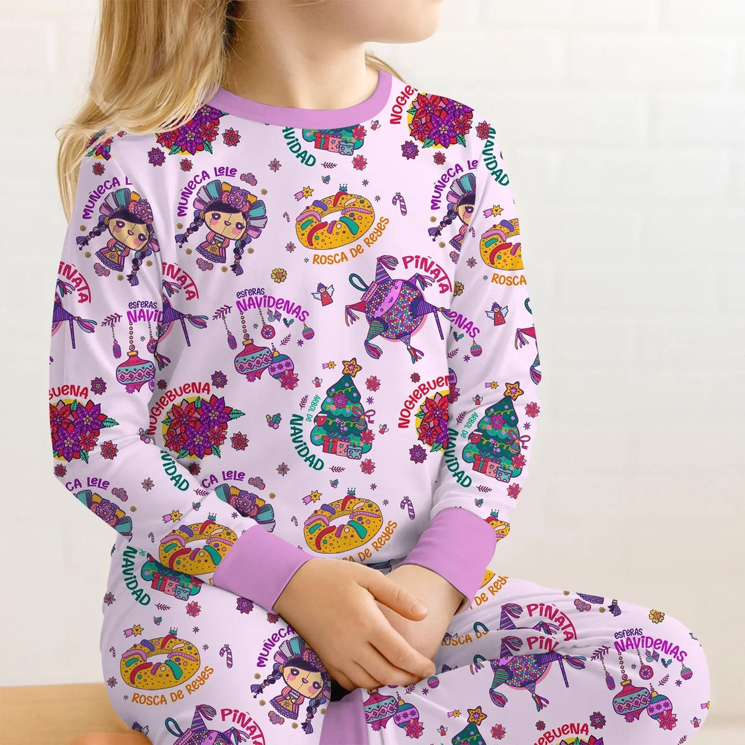 Dulce Navidad Bamboo Two Piece Long Sleeve Pajama Set