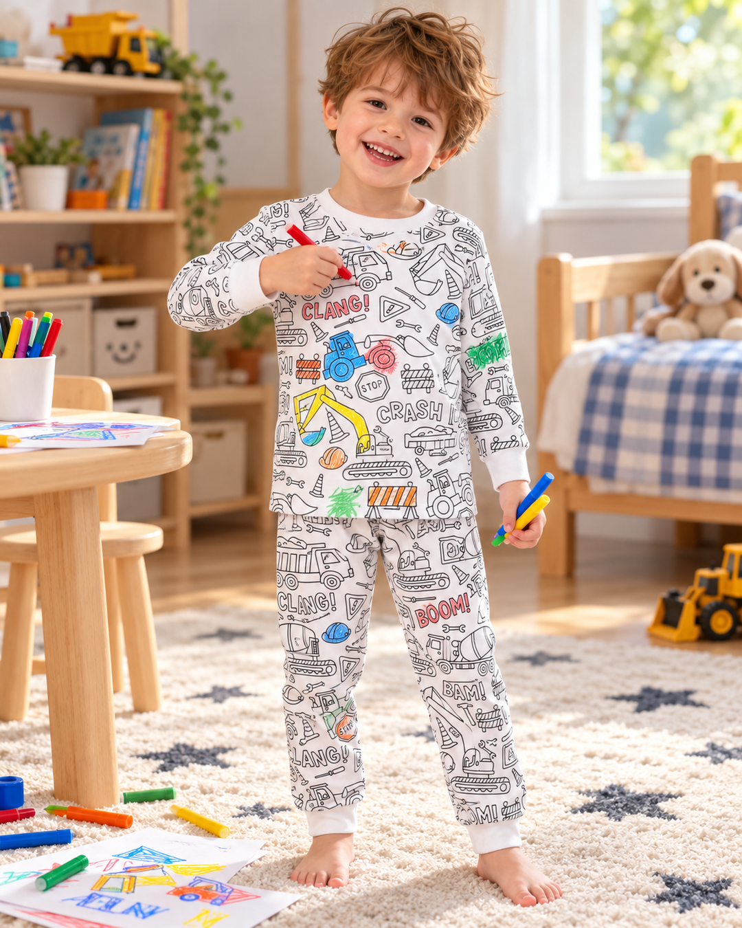 All Colorable Bamboo Two Piece Long Sleeve Pyjamas Set
