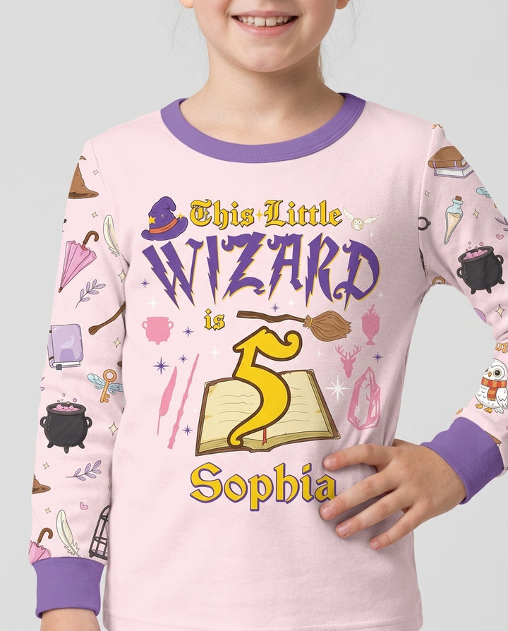 Personalized Birthday Wizard  Bamboo Two Piece Long Sleeve Pajama Set