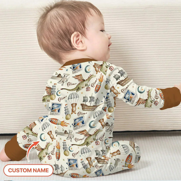 Adventure Dreams Custom Name Bamboo Convertible Zippy