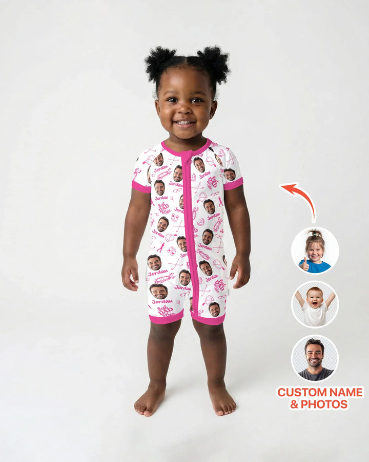 Custom Photo Best Dad By Par Bamboo Shorty Zippy