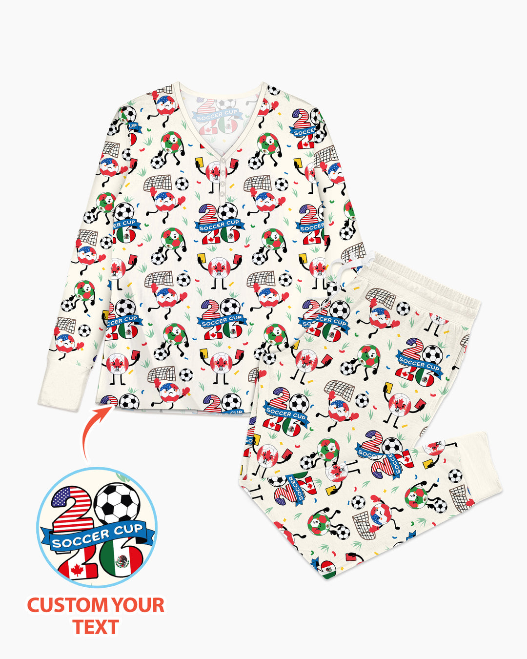 Soccer Squad 2026 Bamboo Women Pajama Set