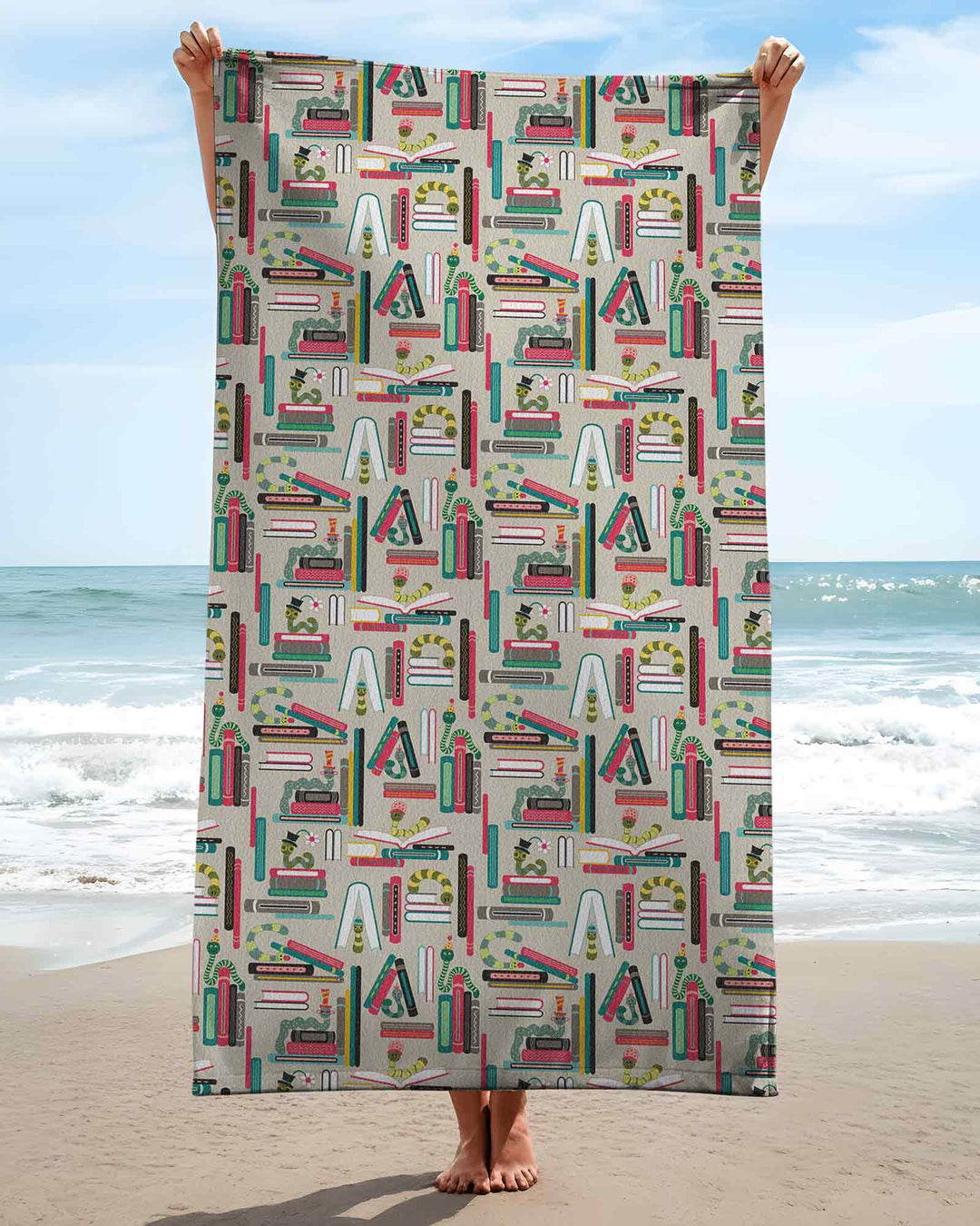Bookworm Adventures Bamboo Beach Towel