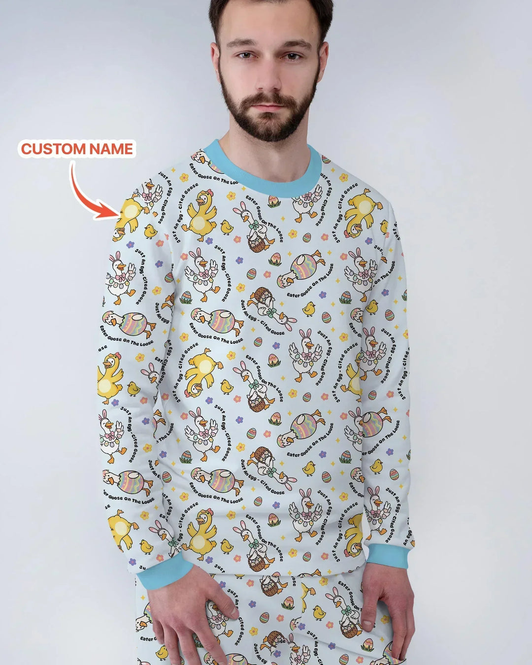 Easter Goose Family Matching Bamboo Men's Pajama Set