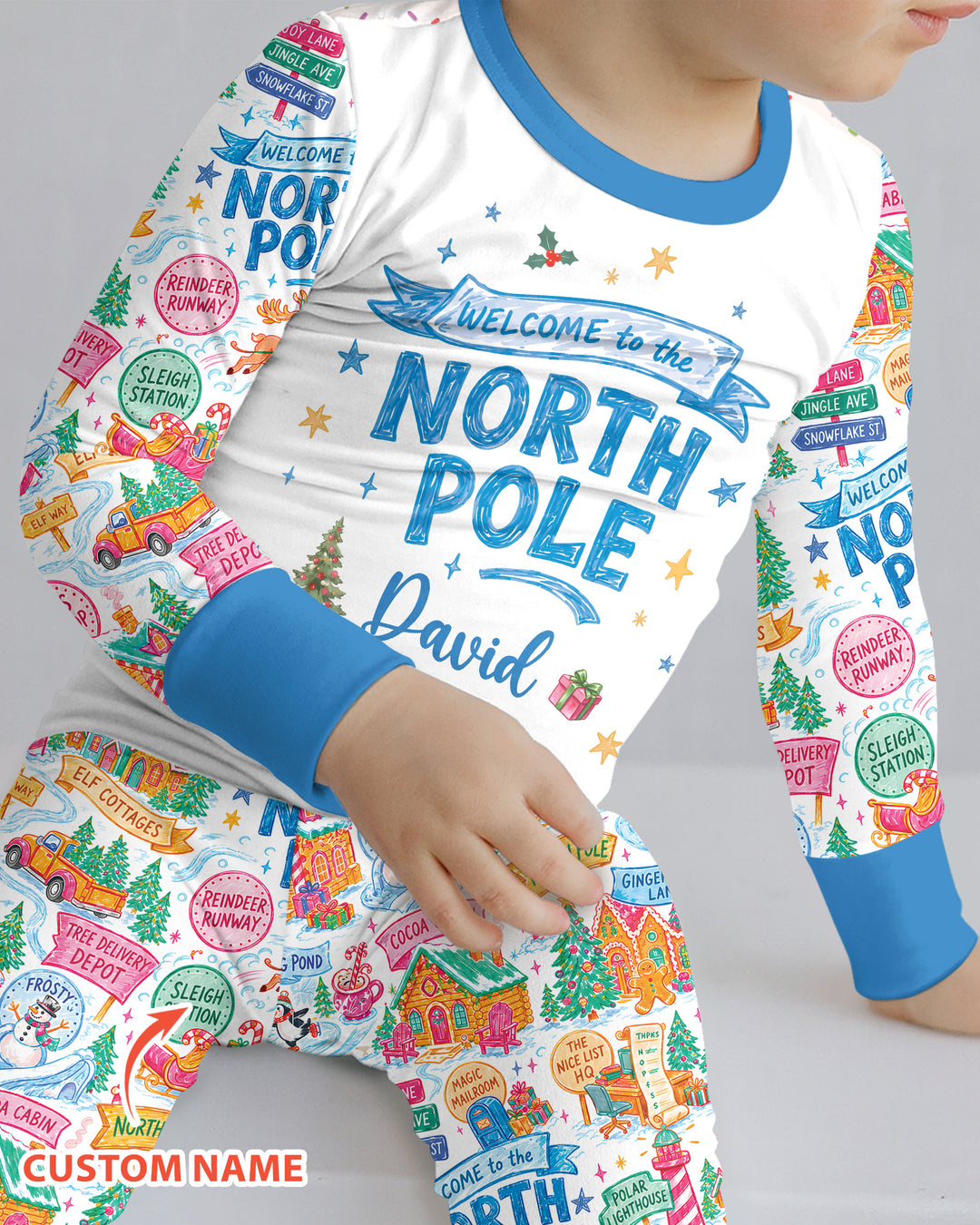Welcome To The North Pole Bamboo Two Piece Long Sleeve Pajama Set