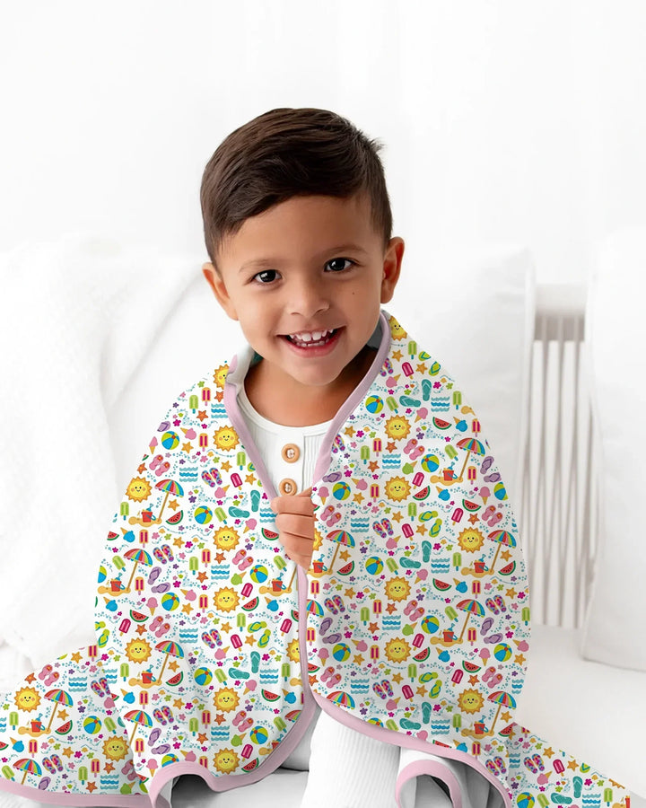 Sunshine Splash Party Bamboo Blanket