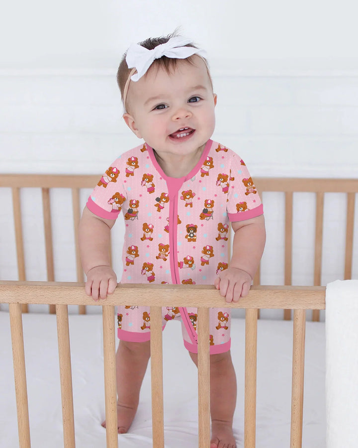 Born To Play Baseball Bamboo Shorty Zippy