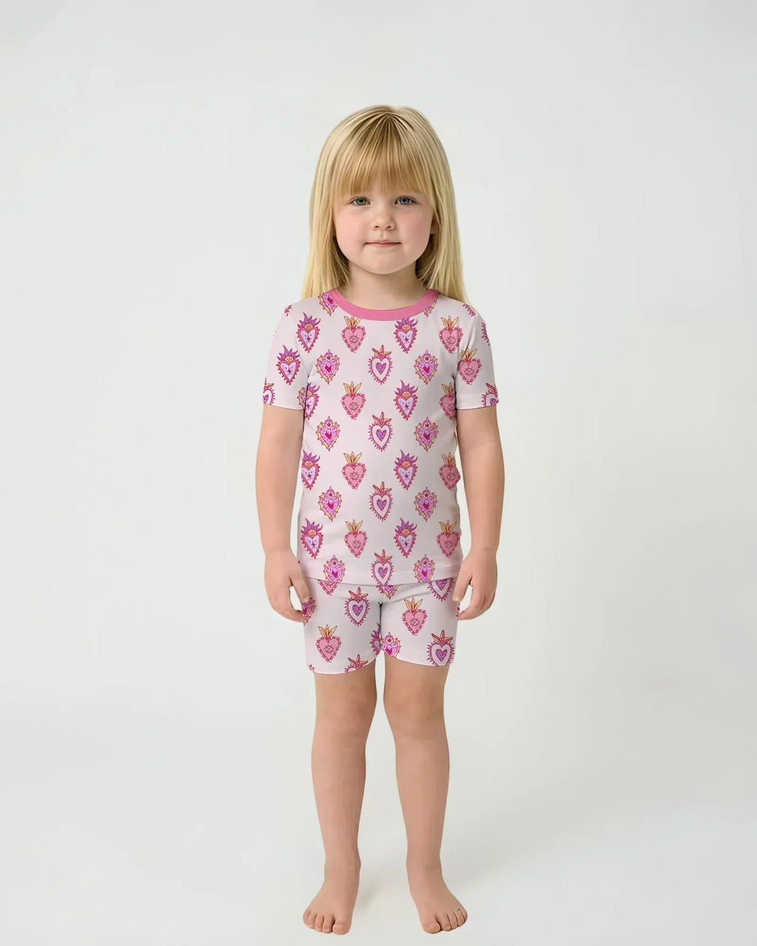 Mi Milagro Bamboo Two Piece Short Sleeve Shorts Pajama Set