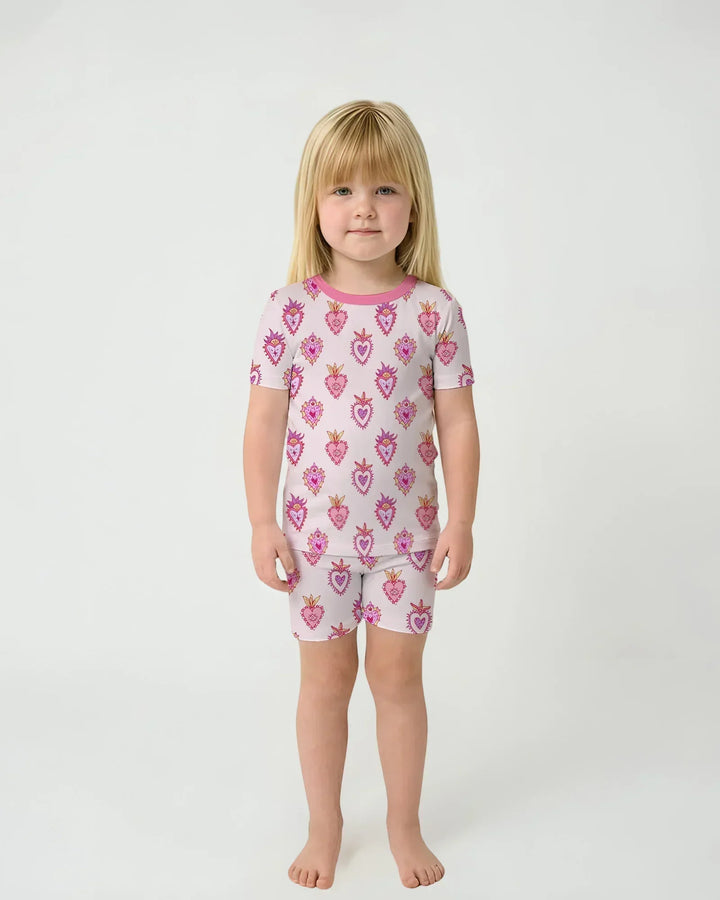 Mi Milagro Bamboo Two Piece Short Sleeve Shorts Pajama Set