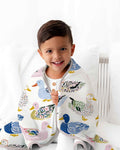 Whimsical Garden Ducks Bamboo Blanket