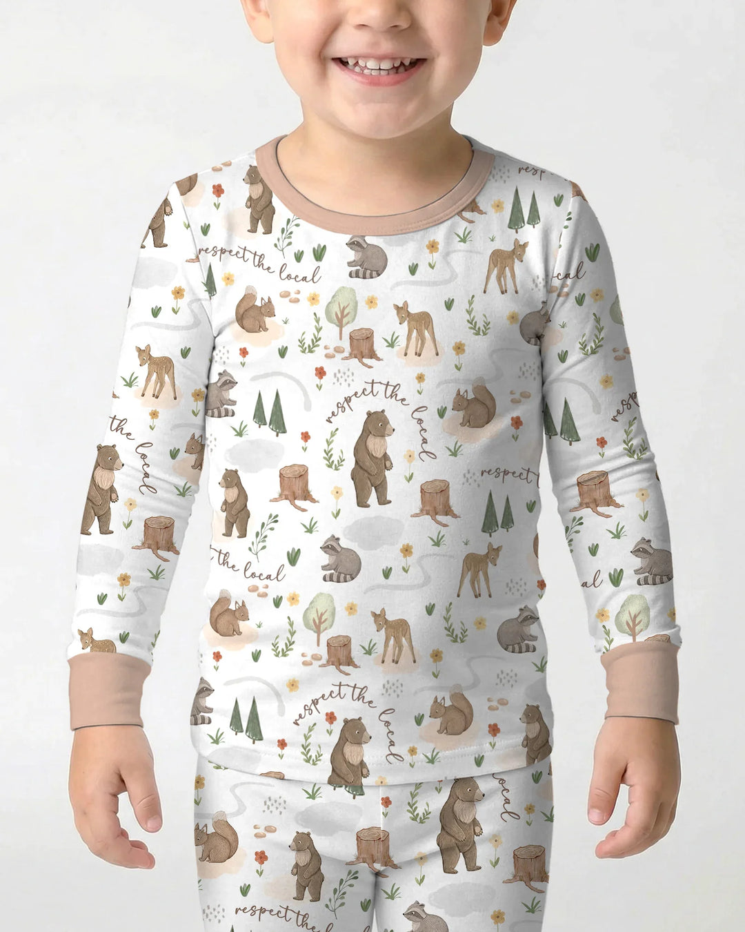 Respect The Local Bamboo Two Piece Long Sleeve Pajama Set