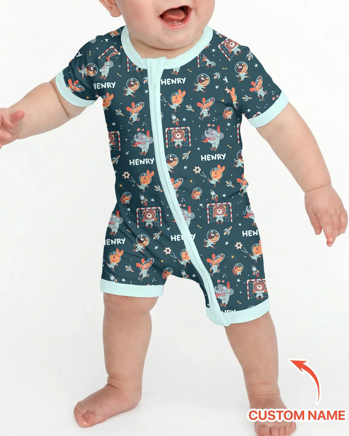 Space Soccer Bamboo Shorty Zippy