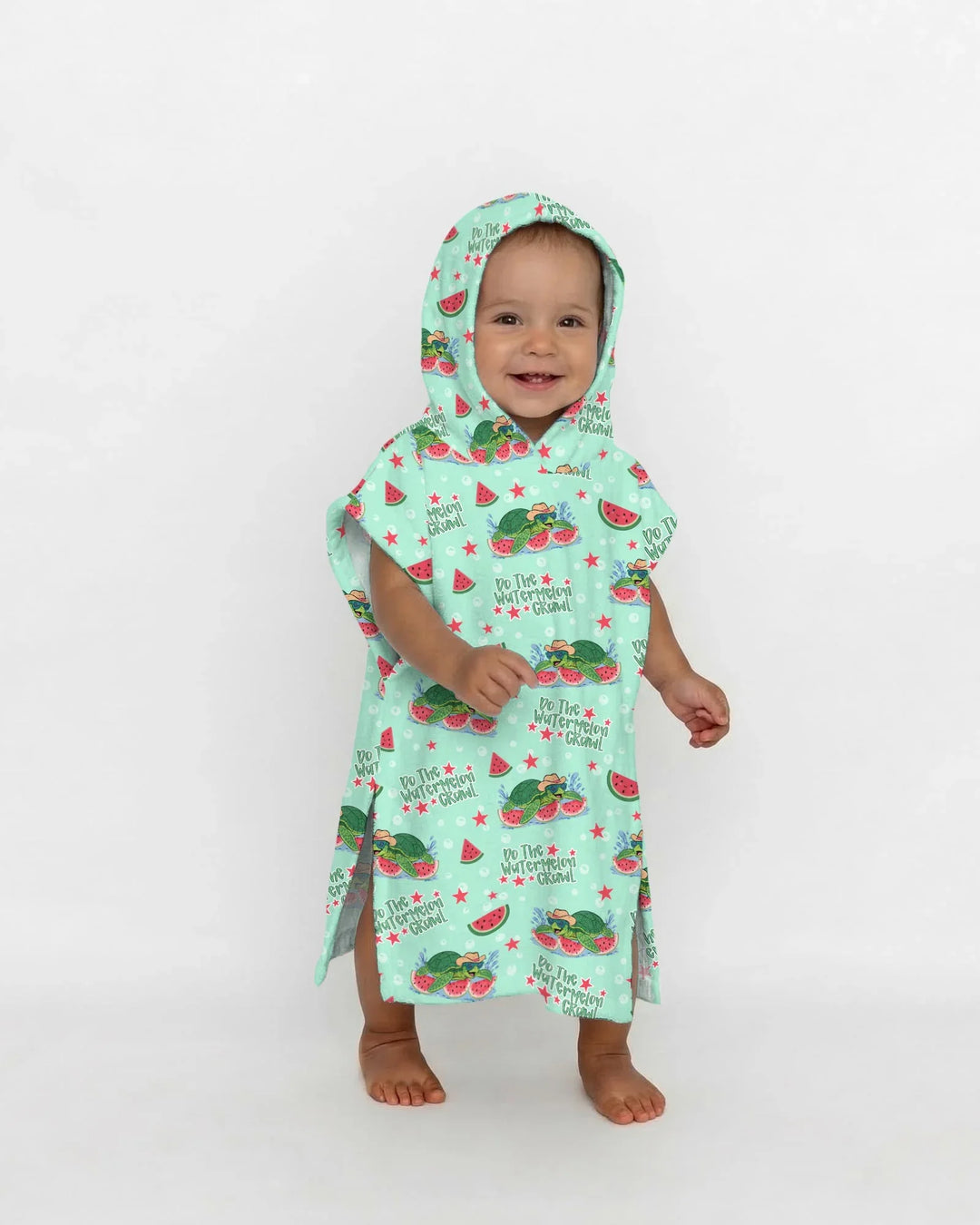 Watermelon Turtle Family Matching Bamboo Swim Poncho