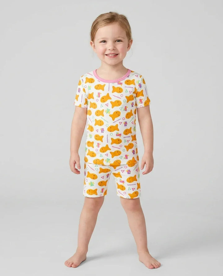 Template Bamboo Two Piece Short Sleeve Shorts Pyjamas Set