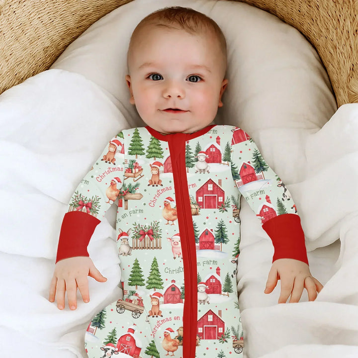 Christmas on Farm Bamboo Convertible Zippy