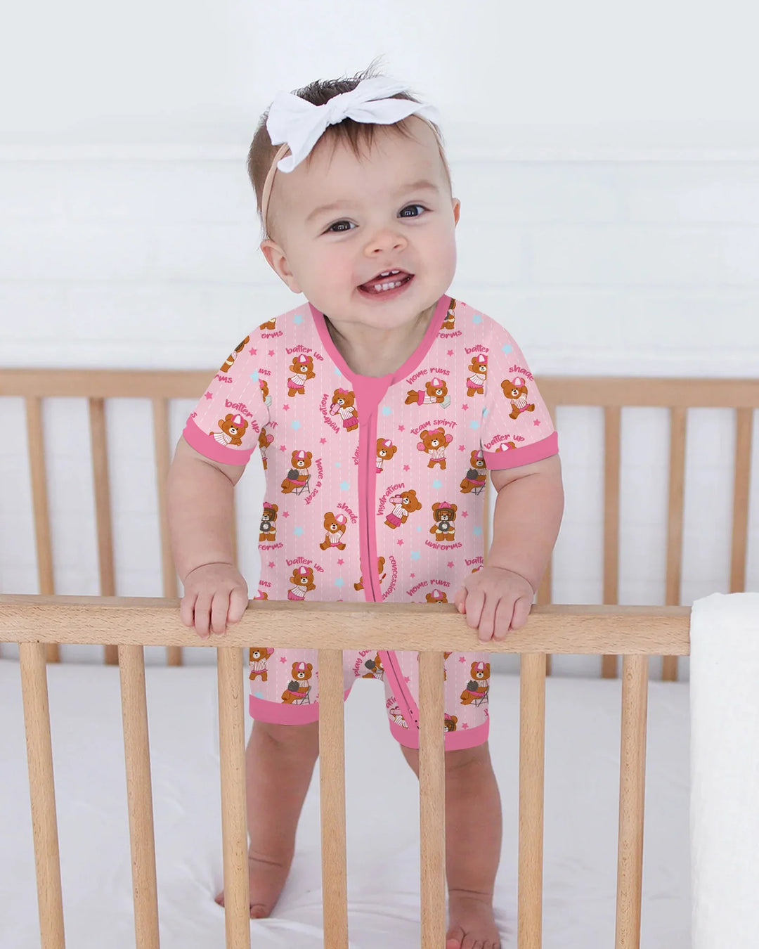 Born To Play Baseball Bamboo Shorty Zippy