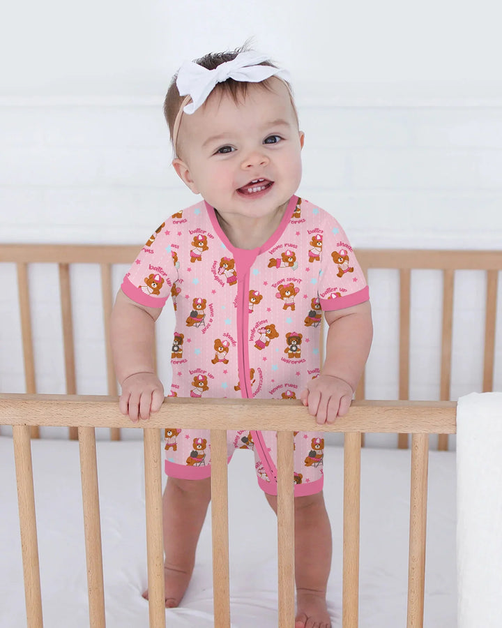 Born To Play Baseball Bamboo Shorty Zippy