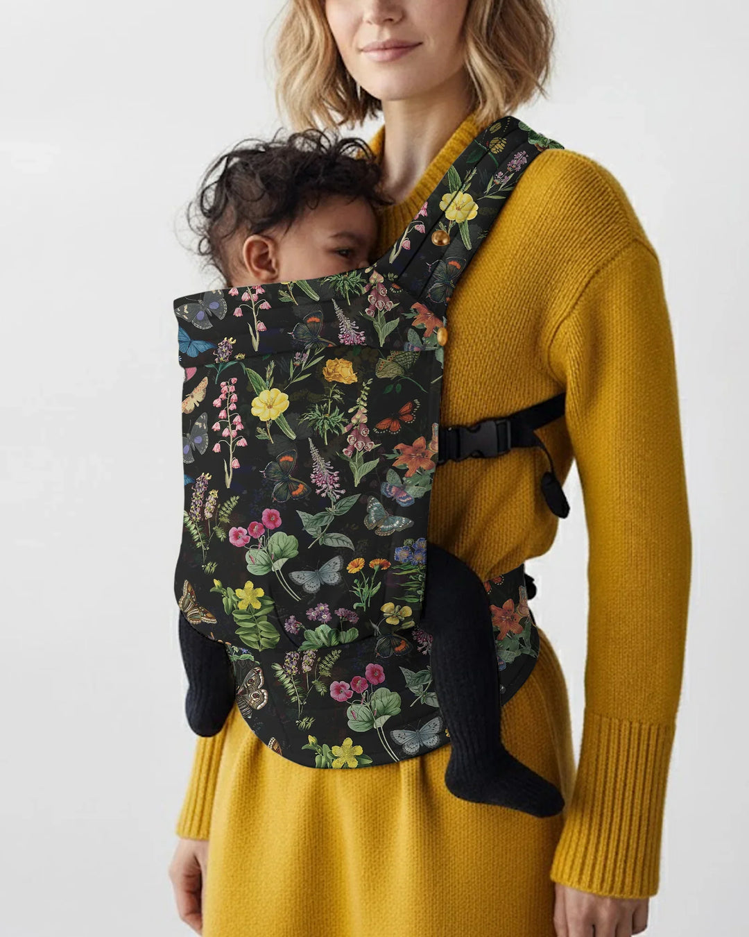 Midnight Botanical Butterfly Garden Baby Carrier