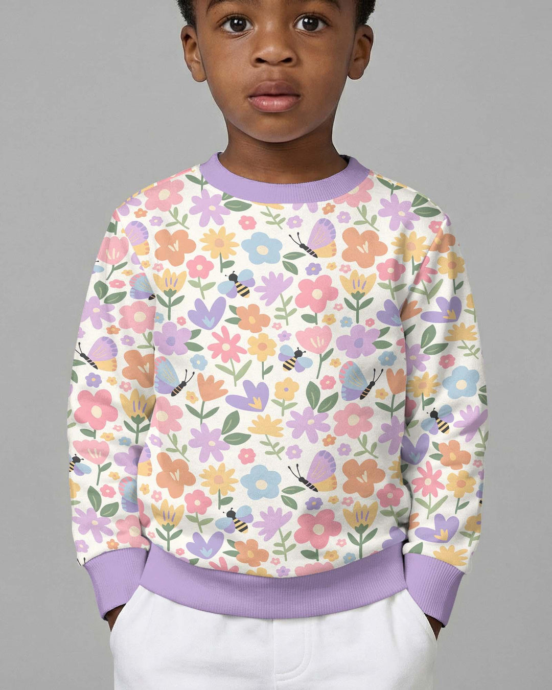 Flower Gardens Bamboo Crewneck Sweatshirt
