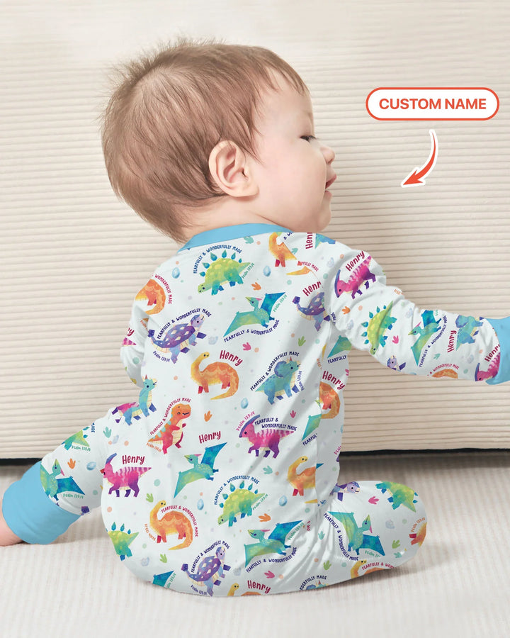Fearfully & Wonderfully Made Custom Name Boy Bamboo Convertible Zippy