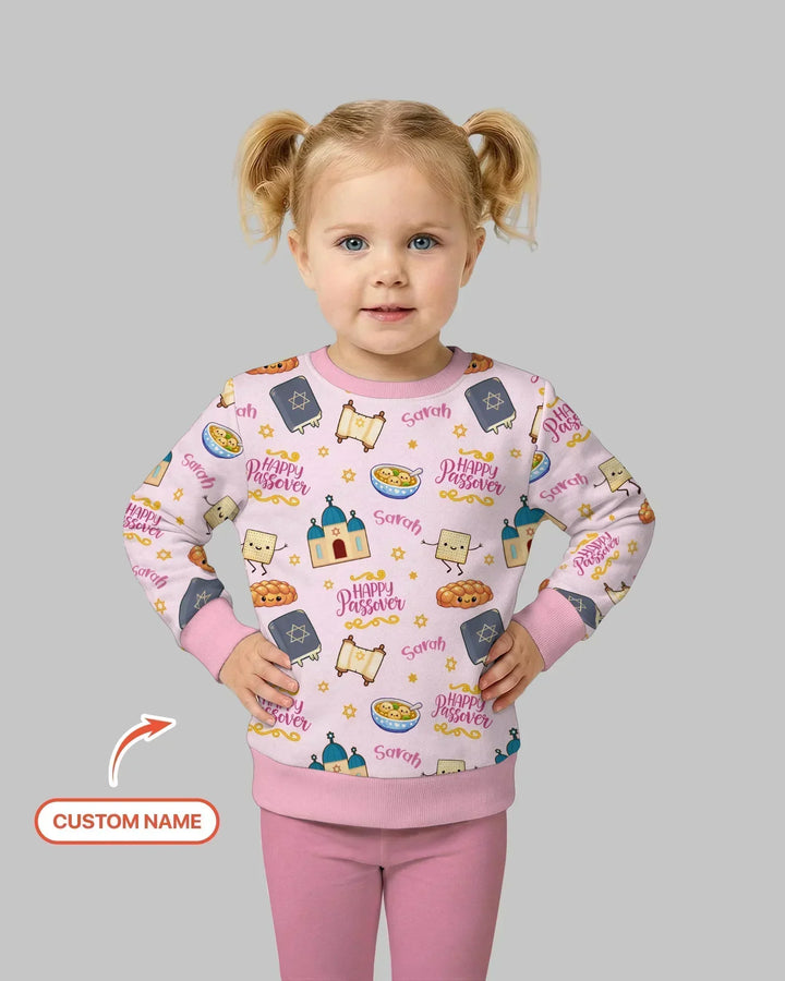 Custom name "Pesach Sameach" Bamboo Crewneck Sweatshirt