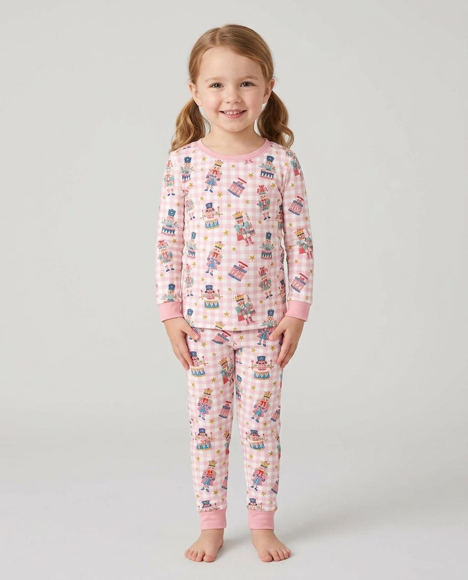 Whimsical Nutcracker Bamboo Two Piece Long Sleeve Pajama Set