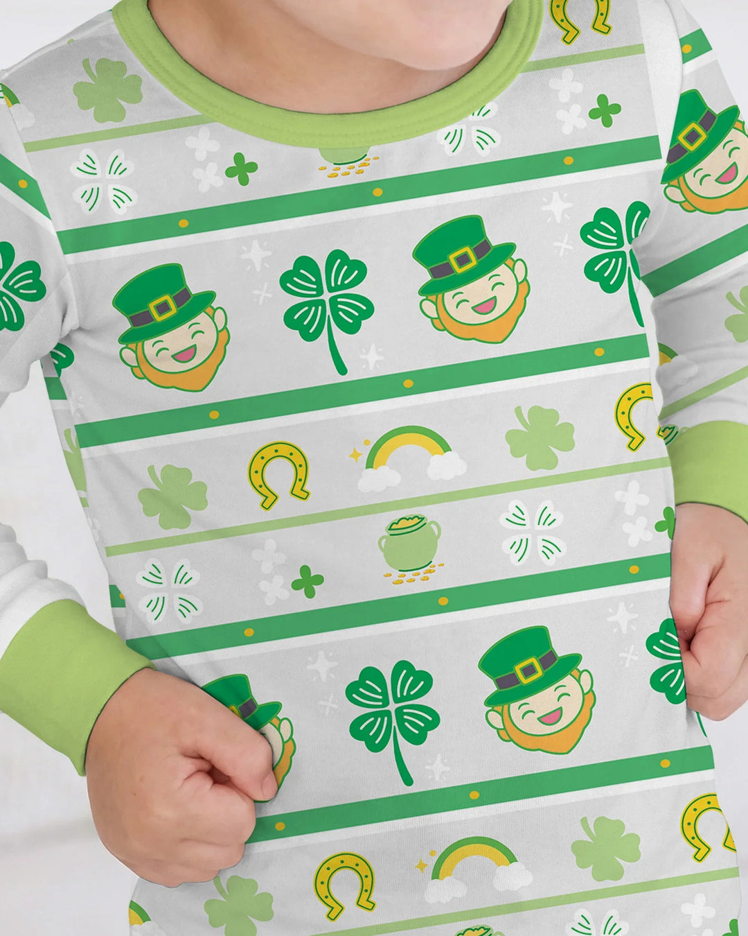 Happy Saint Patrick's Day Bamboo Two Piece Long Sleeve Pajama Set