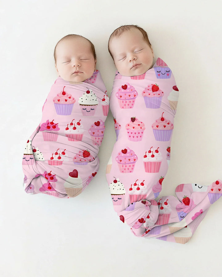 Valentine Emotional Cupcakes Bamboo Sleep Bag Swaddler