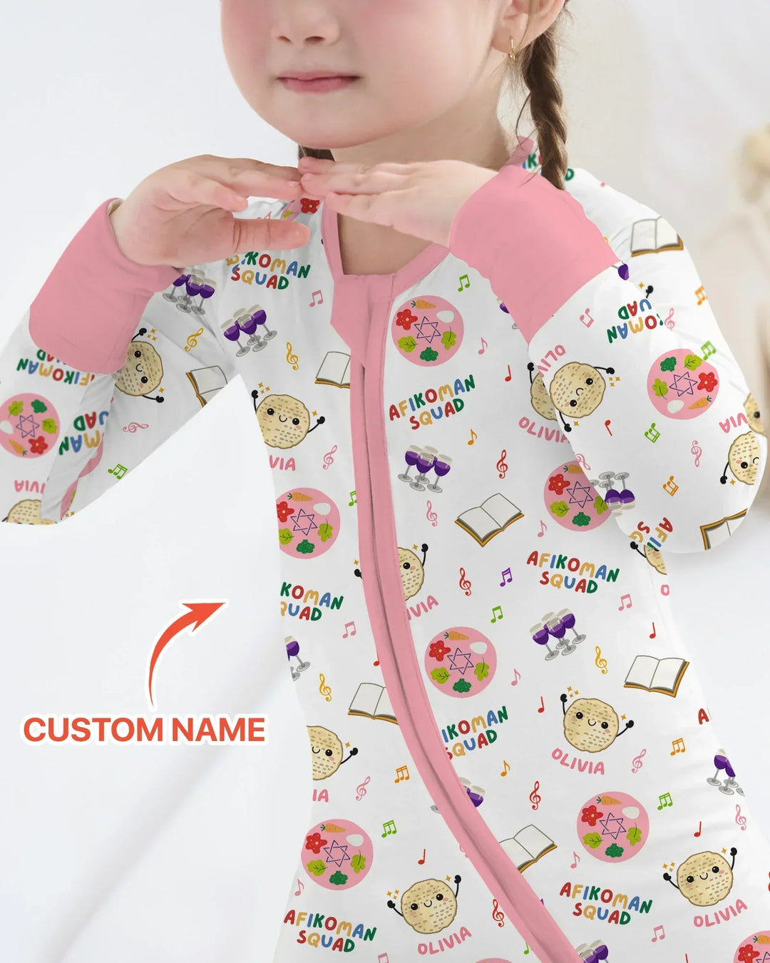 Custom Name Passover Afikoman Squad Bamboo Convertible Zippy