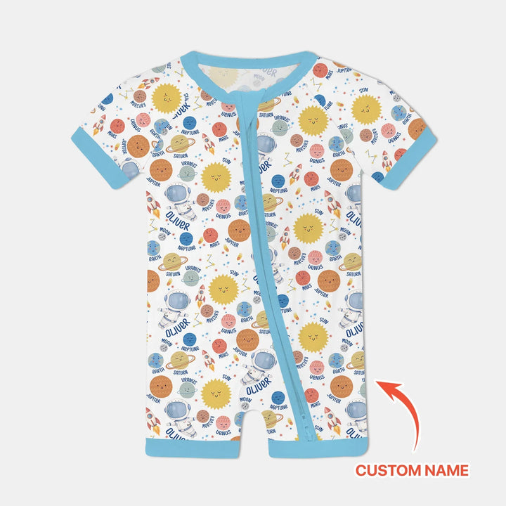 Custom Name Little's Kid into Universer Bamboo Shorty Zippy